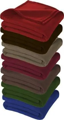 ELSTONE HOME Solid Single Fleece Blanket (Polyester, Multicolor)