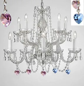 Empress Crystal (Tm) Chandelier Chandeliers Lighting With Blue And Pink Color Crystal - G46-B85/B21/1122/5 5