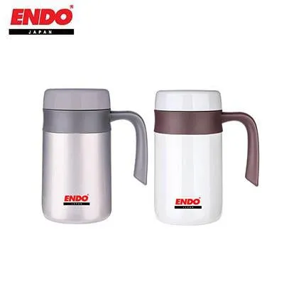 ENDO 400ML Double Stainless Steel Mug With Fine Porcelain Interior