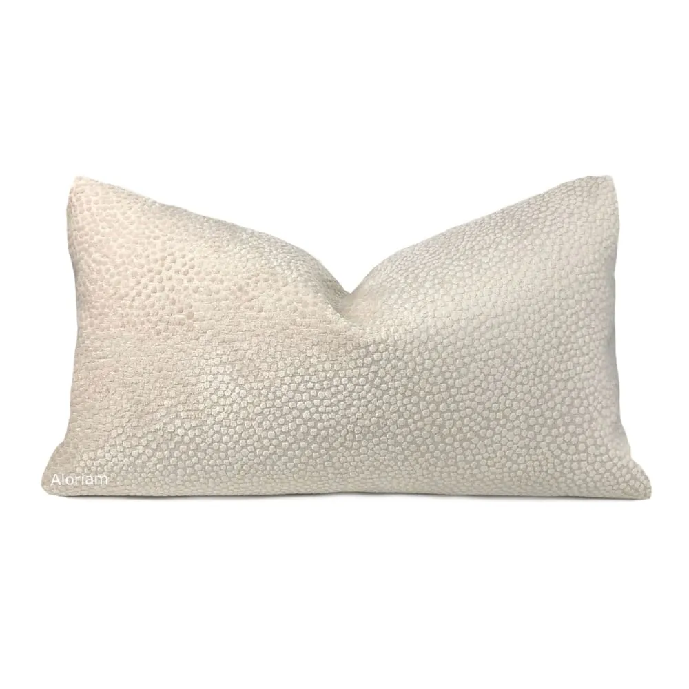 Esme Ecru Velvet Dots Pillow Cover