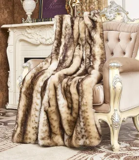 Faux Fur Throw, Fur Blankets Super Soft  60"x70