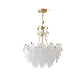 Feather Glass Chandelier