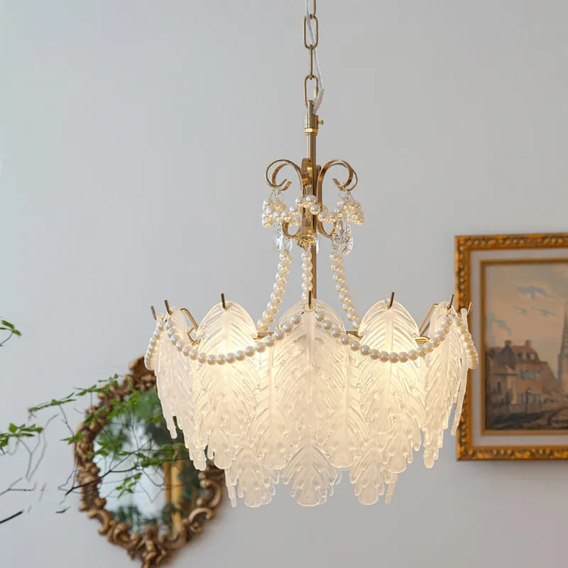 Feather Glass Chandelier