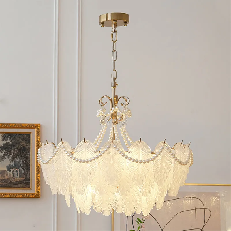 Feather Glass Chandelier