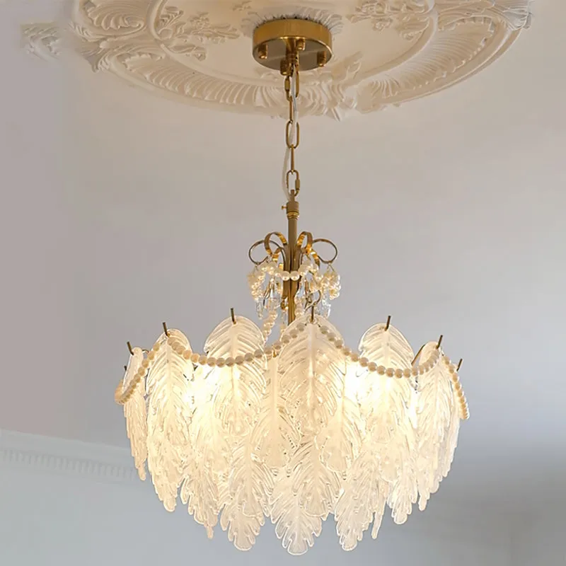 Feather Glass Chandelier