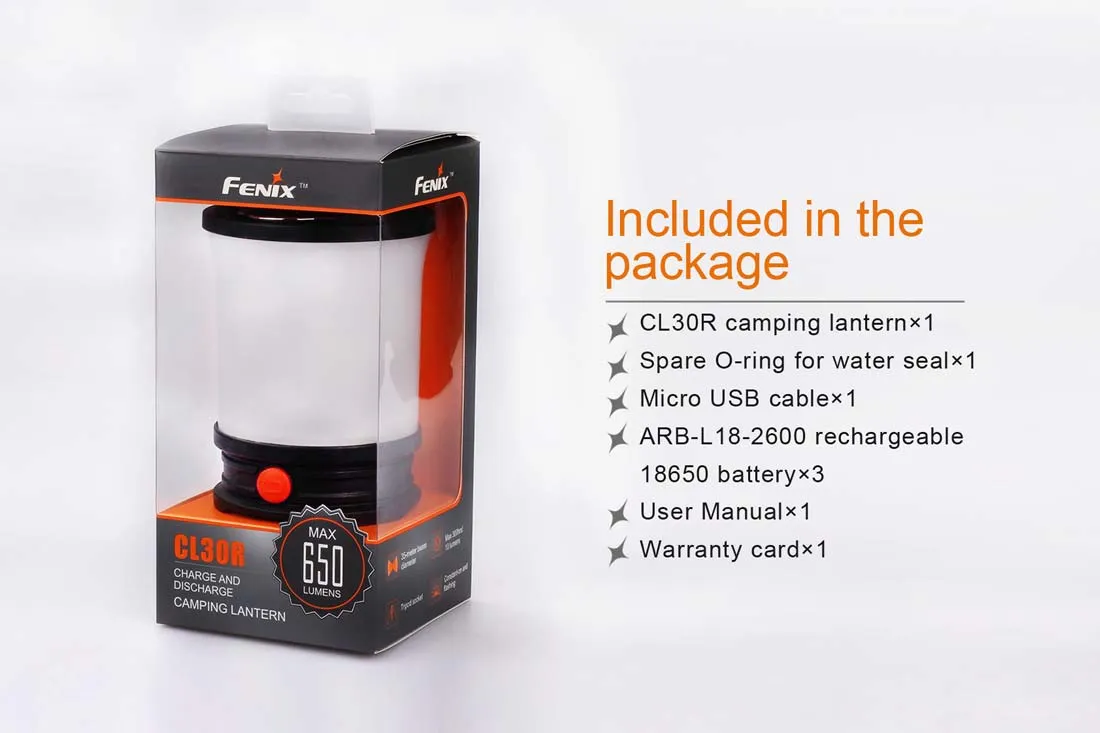 Fenix CL30R USB Rechargeable Camping Lantern