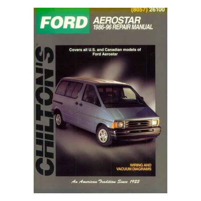 Ford Aerostar 1986-96 Repair Manual - Haynes