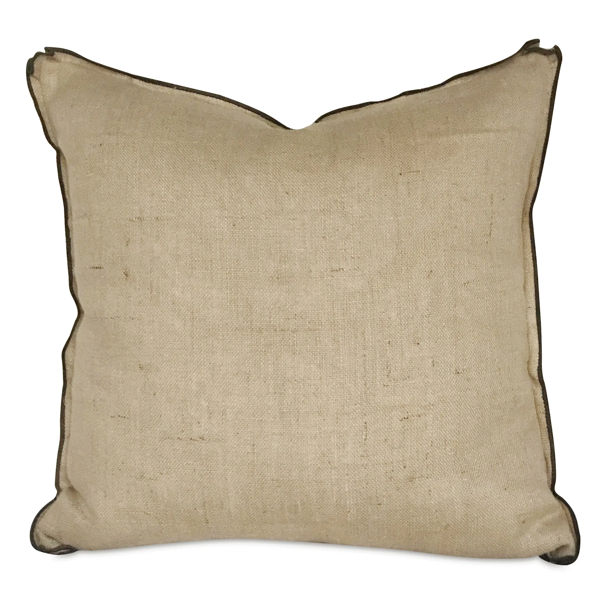 French Country Wheat Burlap Decorative Pillow Cover / Euro Sham 26x26