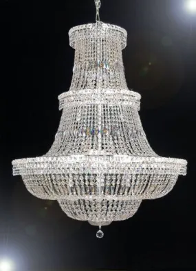 French Empire Crystal Chandelier Lighting H 50" W 40" - A93-Cs/454/18