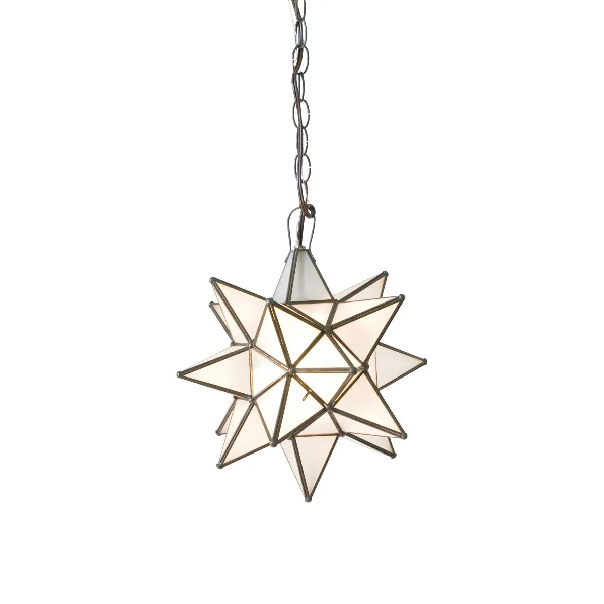 Frosted Glass Star Chandelier by Worlds Away