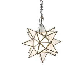 Frosted Glass Star Chandelier by Worlds Away