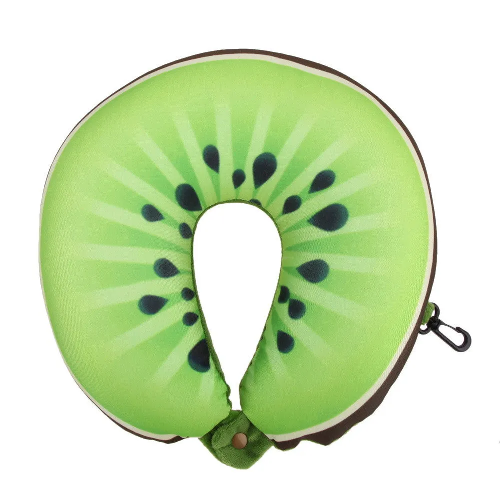 Fruitty Travel Pillow - Lemon Kiwi Orange Cushion Neck Pillows