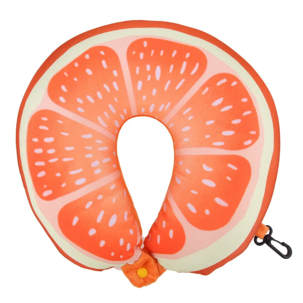 Fruitty Travel Pillow - Lemon Kiwi Orange Cushion Neck Pillows