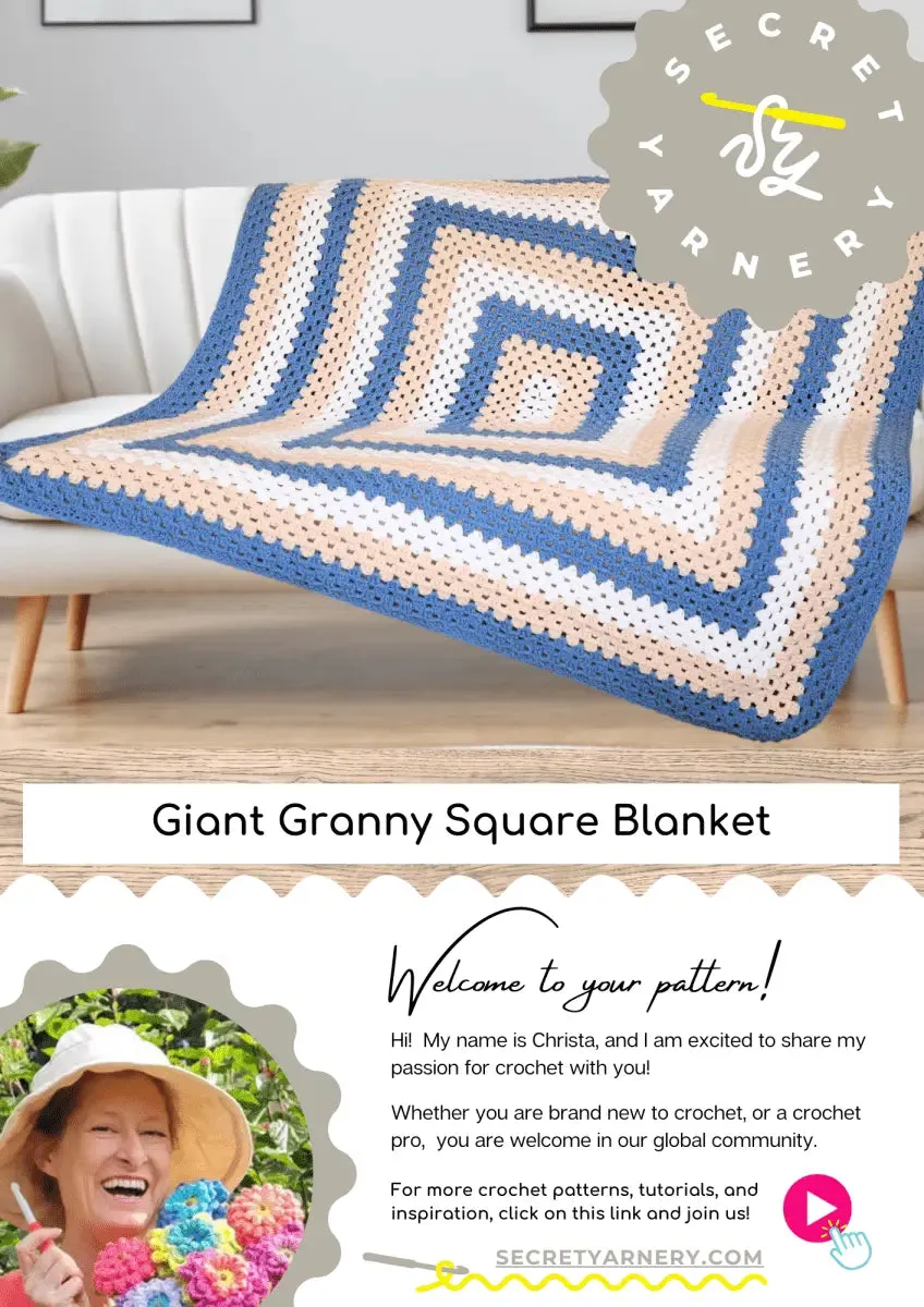 Giant Granny Square Blanket