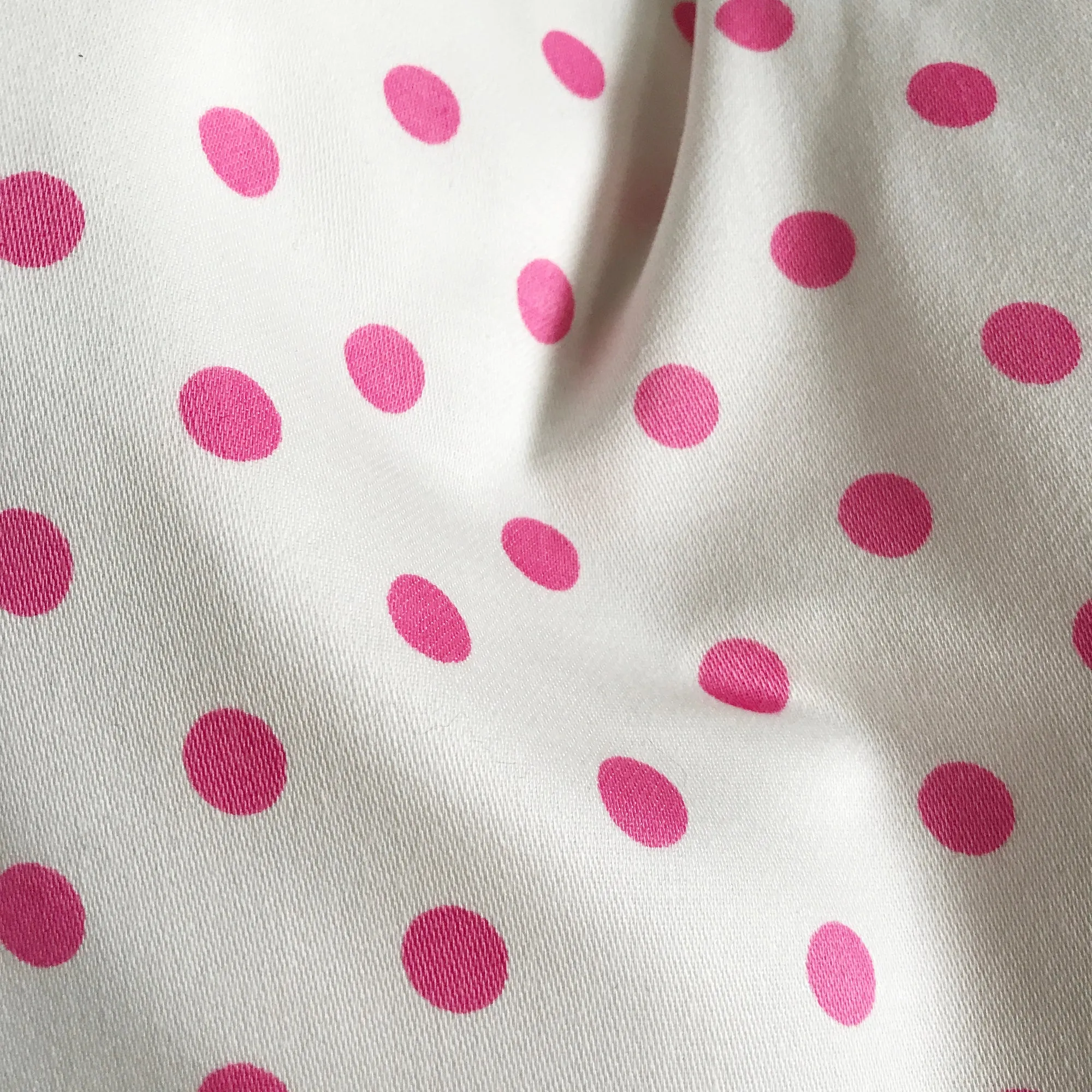 Girls Pink and White Polka Dot Lumbar Pillow Cover 15x26