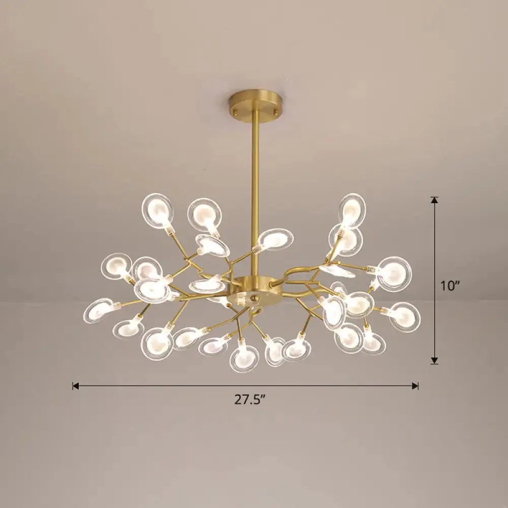 Glowworm Chandelier: Postmodern Acrylic Hanging Light for Dining Room