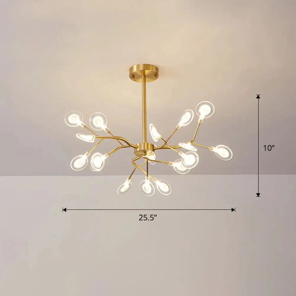 Glowworm Chandelier: Postmodern Acrylic Hanging Light for Dining Room