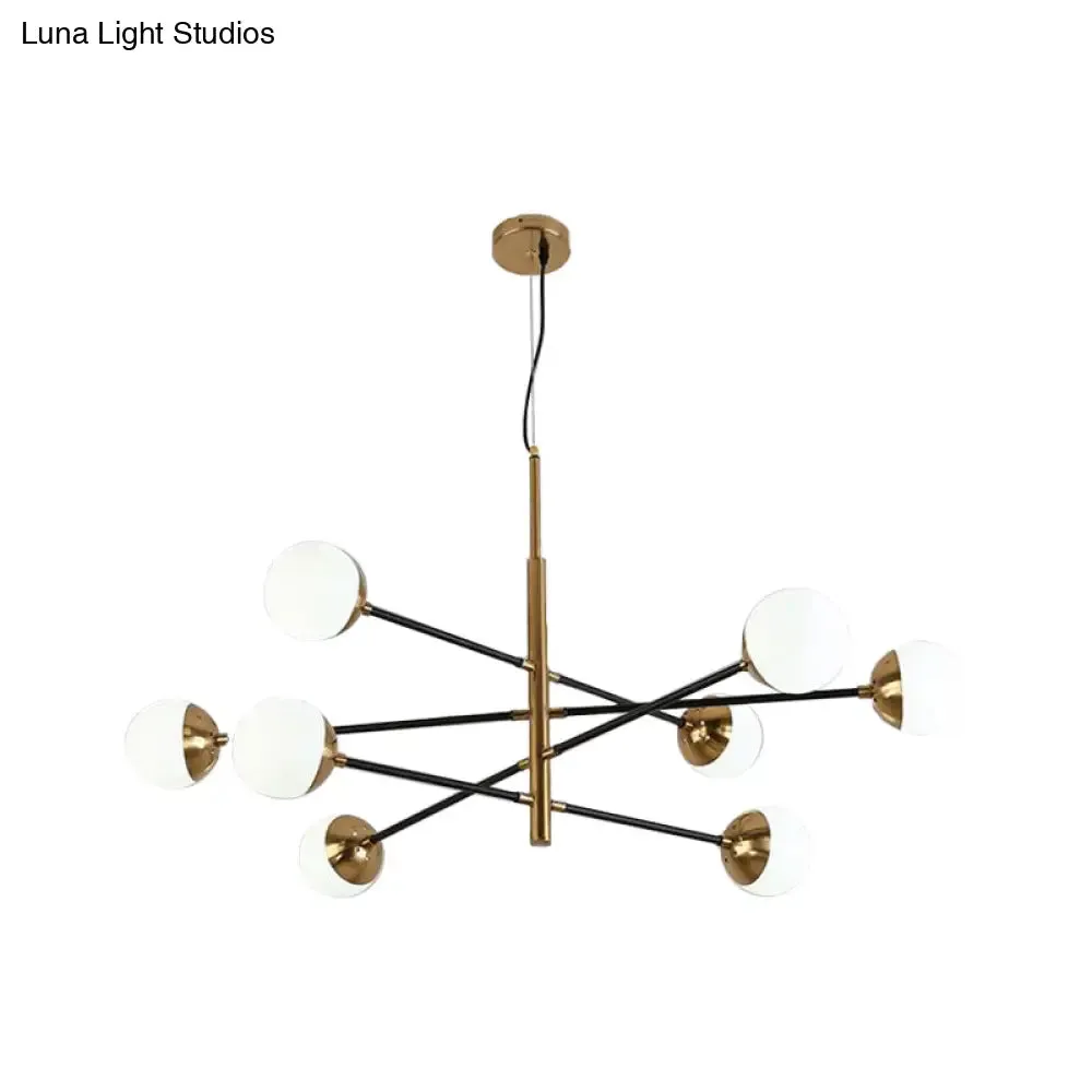 Gold Metal Stacked Chandelier with Glass Modo Pendant Light - Simple Style for Living Room