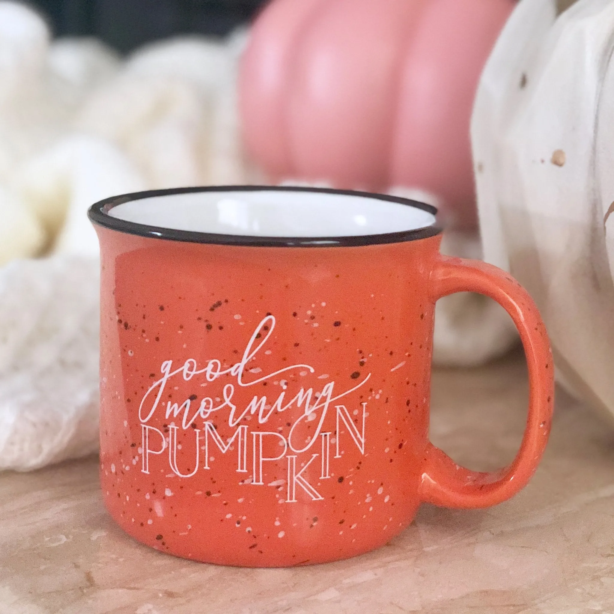 Good Morning Pumpkin Campfire Mug - White Version