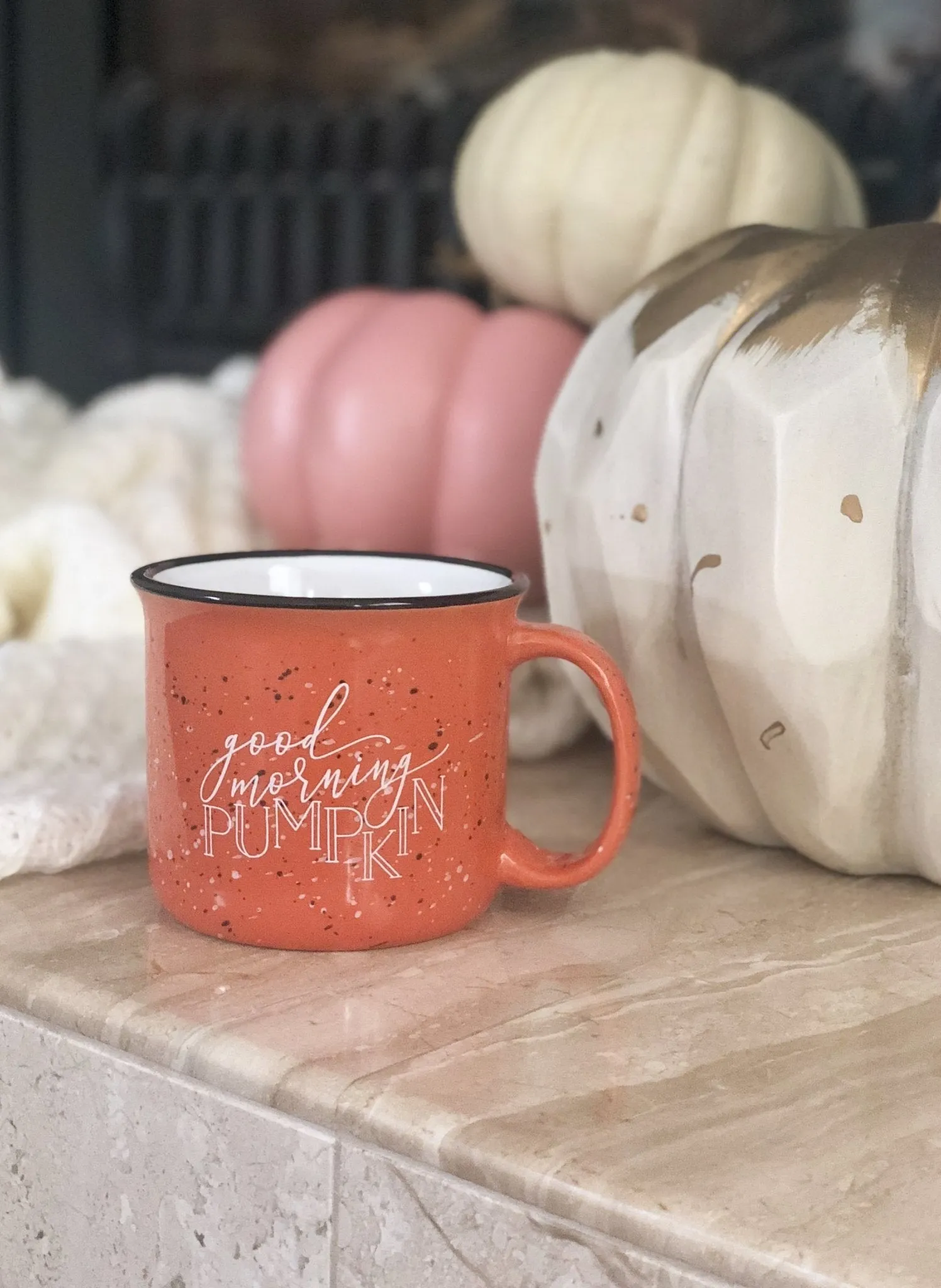 Good Morning Pumpkin Campfire Mug - White Version