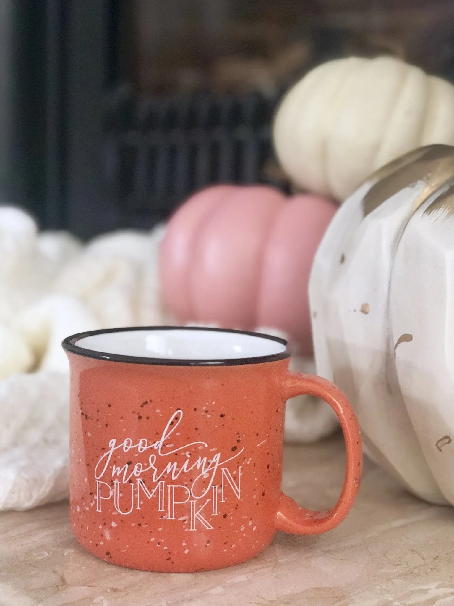 Good Morning Pumpkin Campfire Mug - White Version