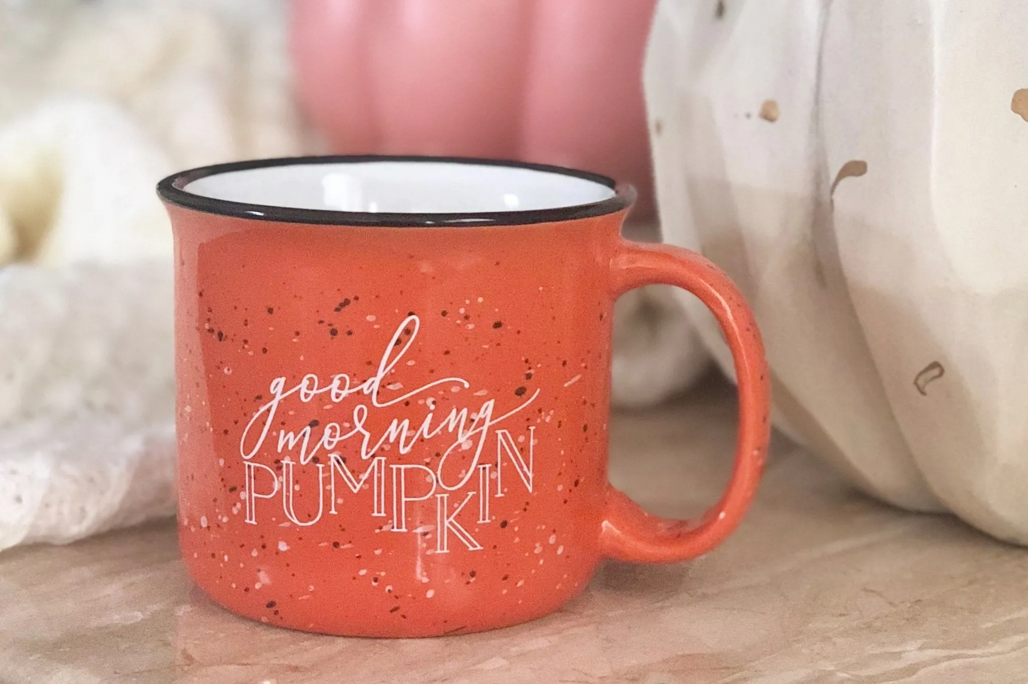 Good Morning Pumpkin Campfire Mug - White Version