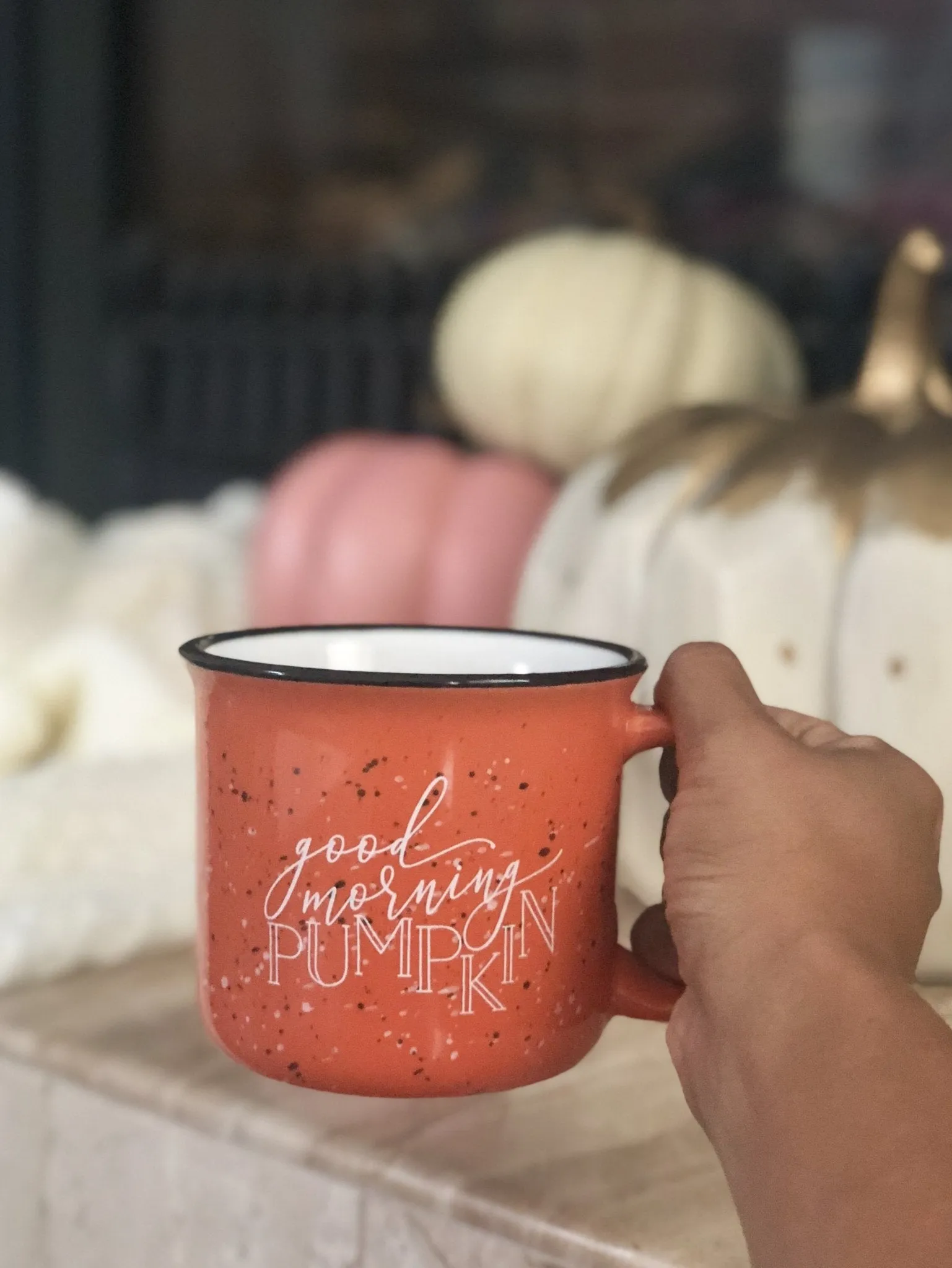 Good Morning Pumpkin Campfire Mug - White Version