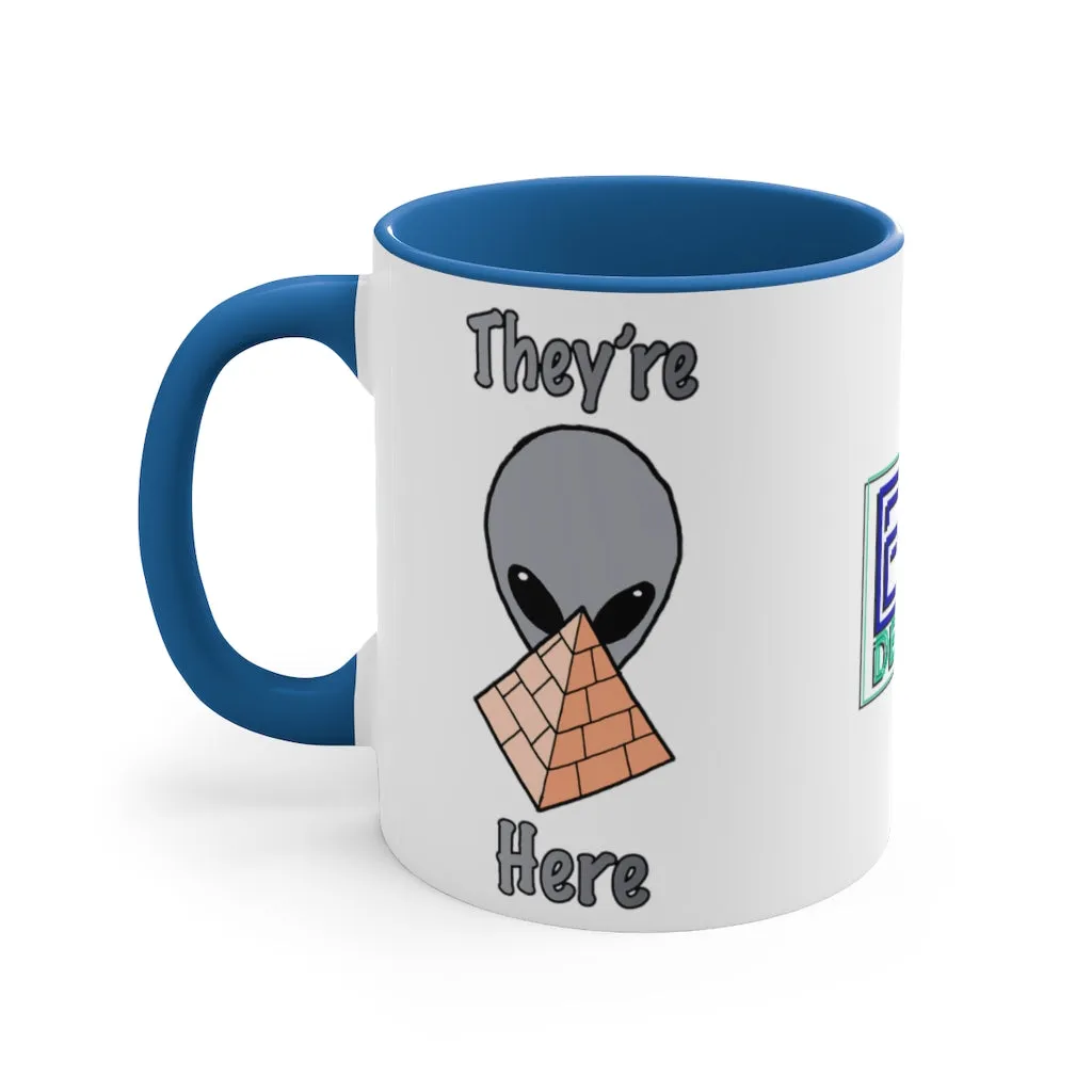 Gray Alien Pyramid Accent Coffee Mug, 11oz