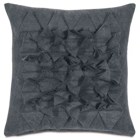 Gray Lee Spikes Throw Felt Pillow Cover 18x18