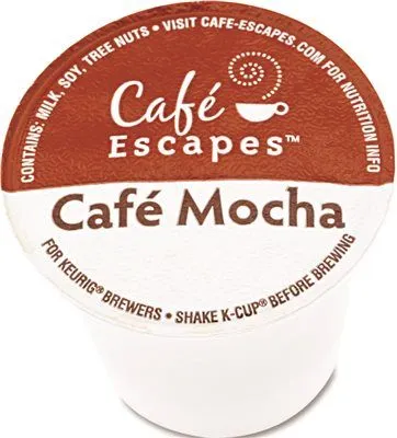 Green Mountain Coffee Cafe Escapes Mocha K-Cups 24 Per Box