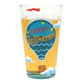 Happy Retirement Hand Painted beer glass