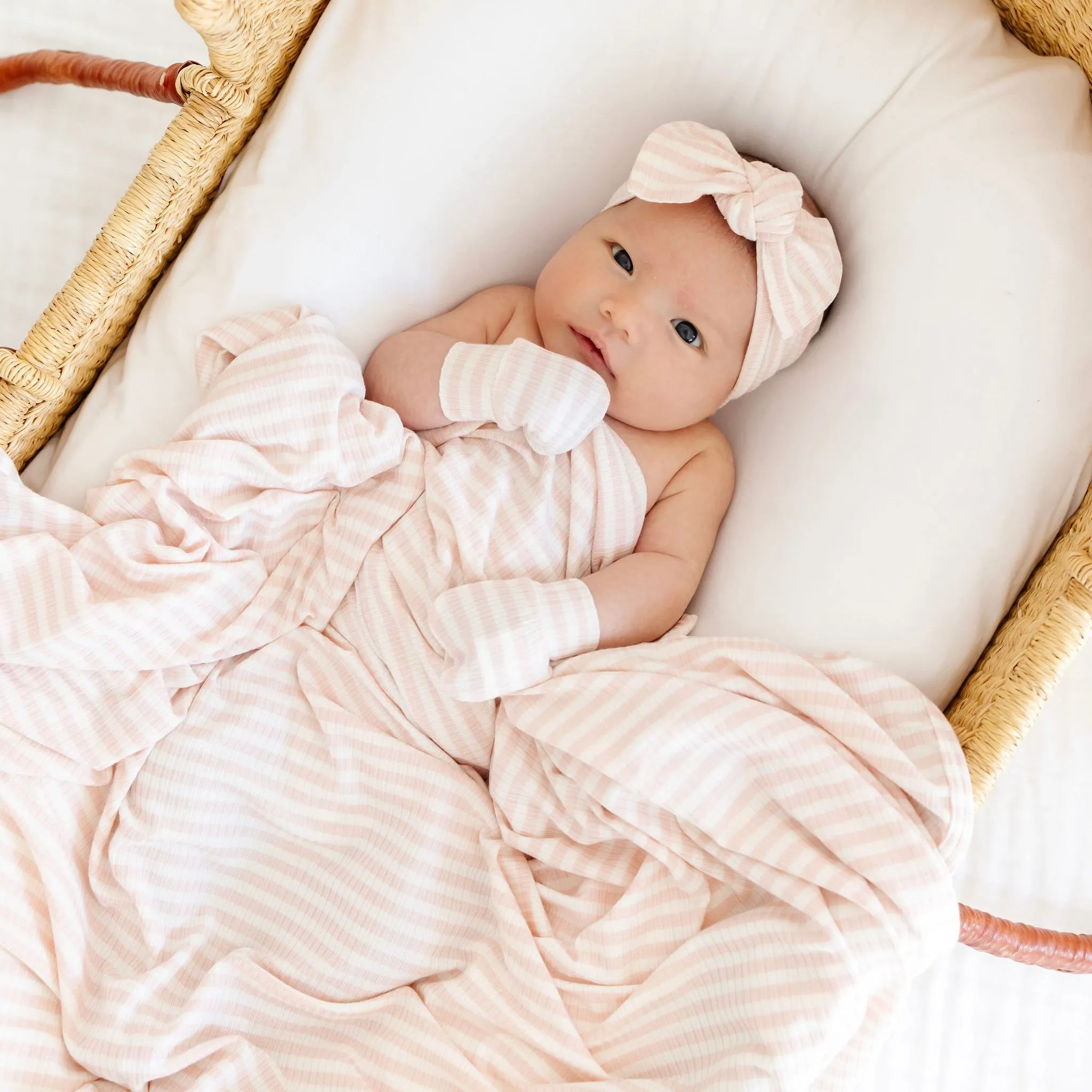 Harper Ribbed Swaddle Blanket