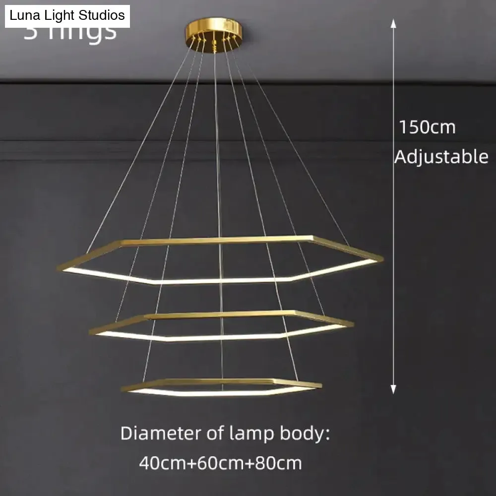 Hexa - Minimalist hexagonal led chandelier