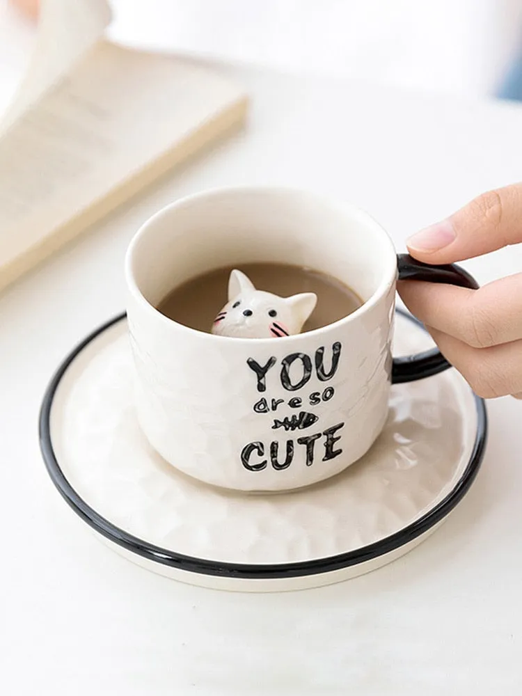 Hidden Cat Ceramic Mug