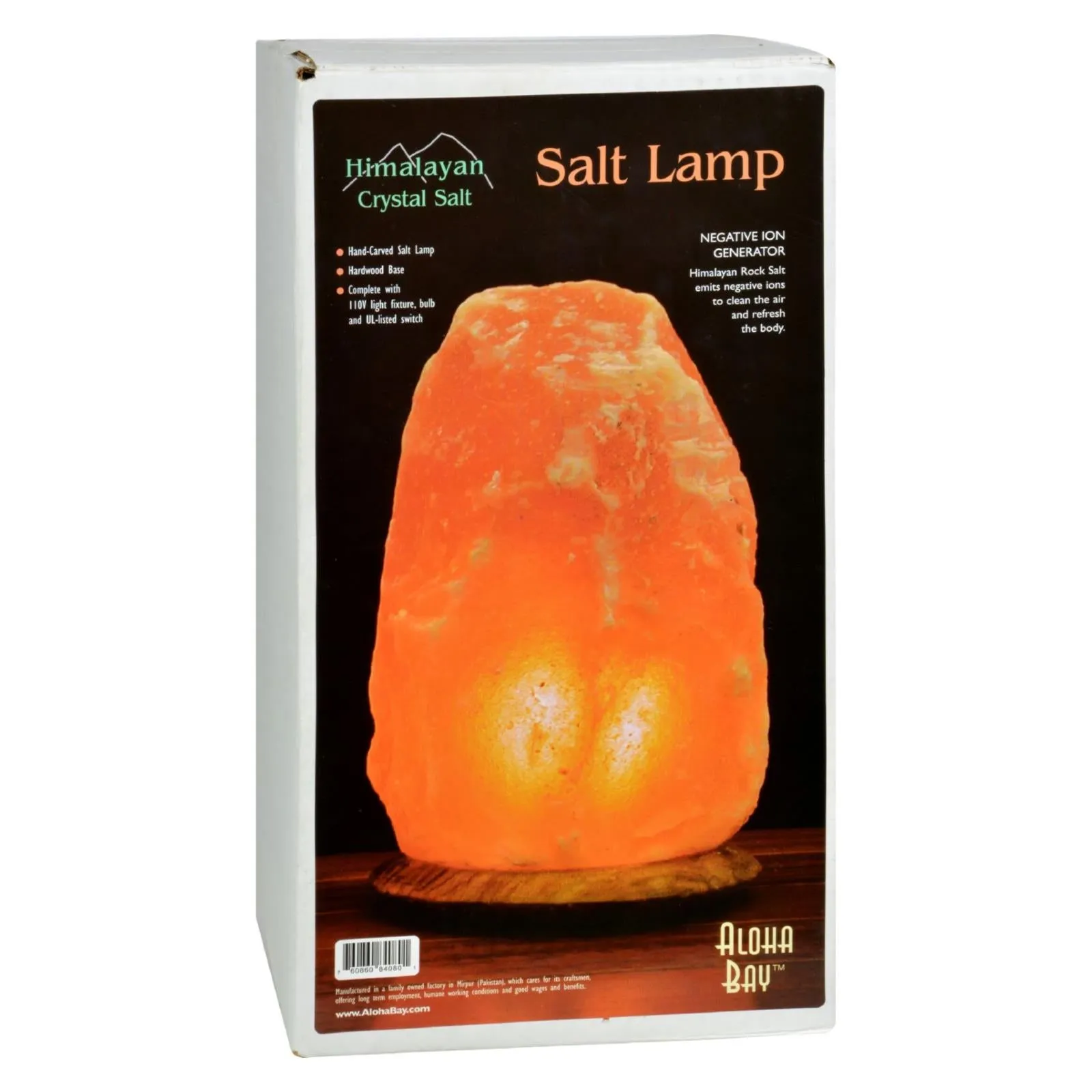 Himalayan Salt Lamp 12 Inch Wood Base