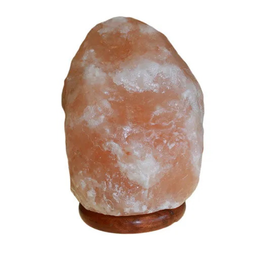 Himalayan Salt Lamp with Wooden Base - approx 3.0kg-5.0kg