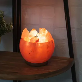 Himalayan Salt Rock Fire Basket Lamp