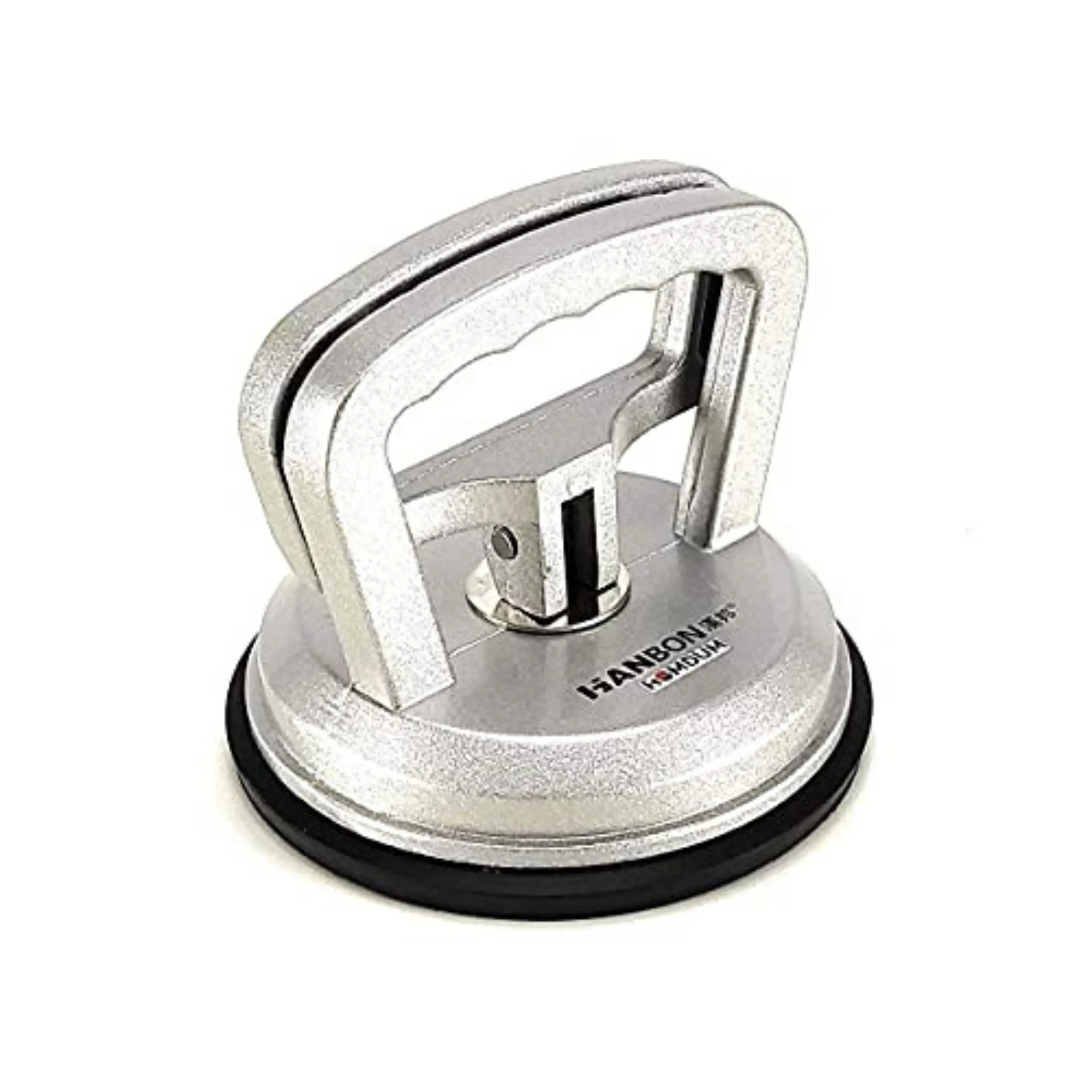 Homdum Aluminum 4.8” Lifting Suction Cup Hanbon Plate Single/One Handle Locking (1 claw) Sucker Flat Gripper for Lifting Mirror/Tiles/Granite slab, Heavy Duty Glass Lifter/car Dent Puller.