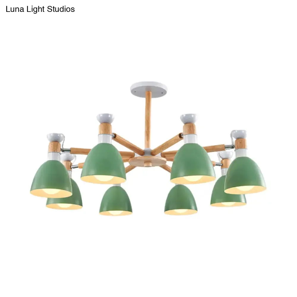 Horn-shaped Macaroon Chandelier: Elegant Metal Pendant for Living Room Décor