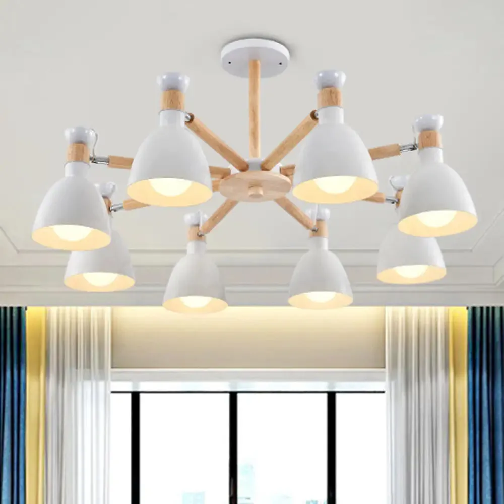 Horn-shaped Macaroon Chandelier: Elegant Metal Pendant for Living Room Décor