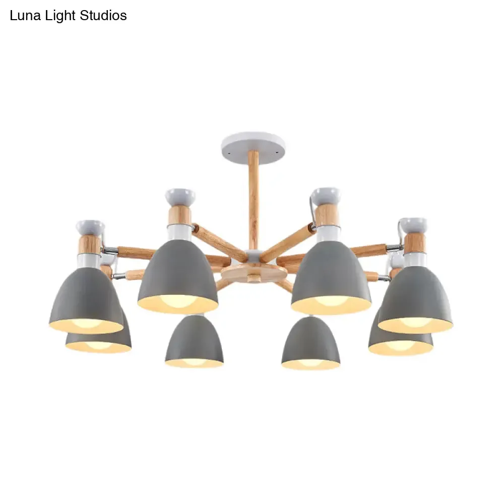 Horn-shaped Macaroon Chandelier: Elegant Metal Pendant for Living Room Décor