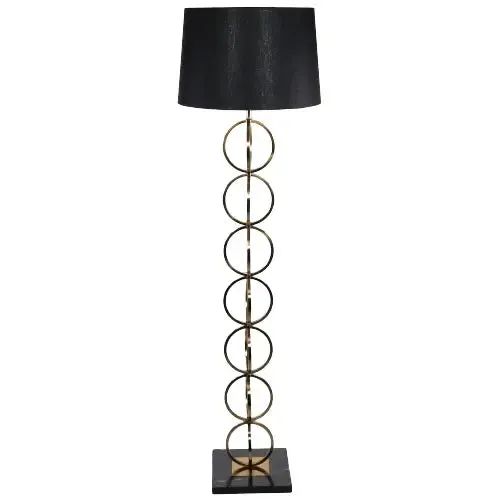 Hoxton Black & Gold Floor Lamp 42 X 148cm