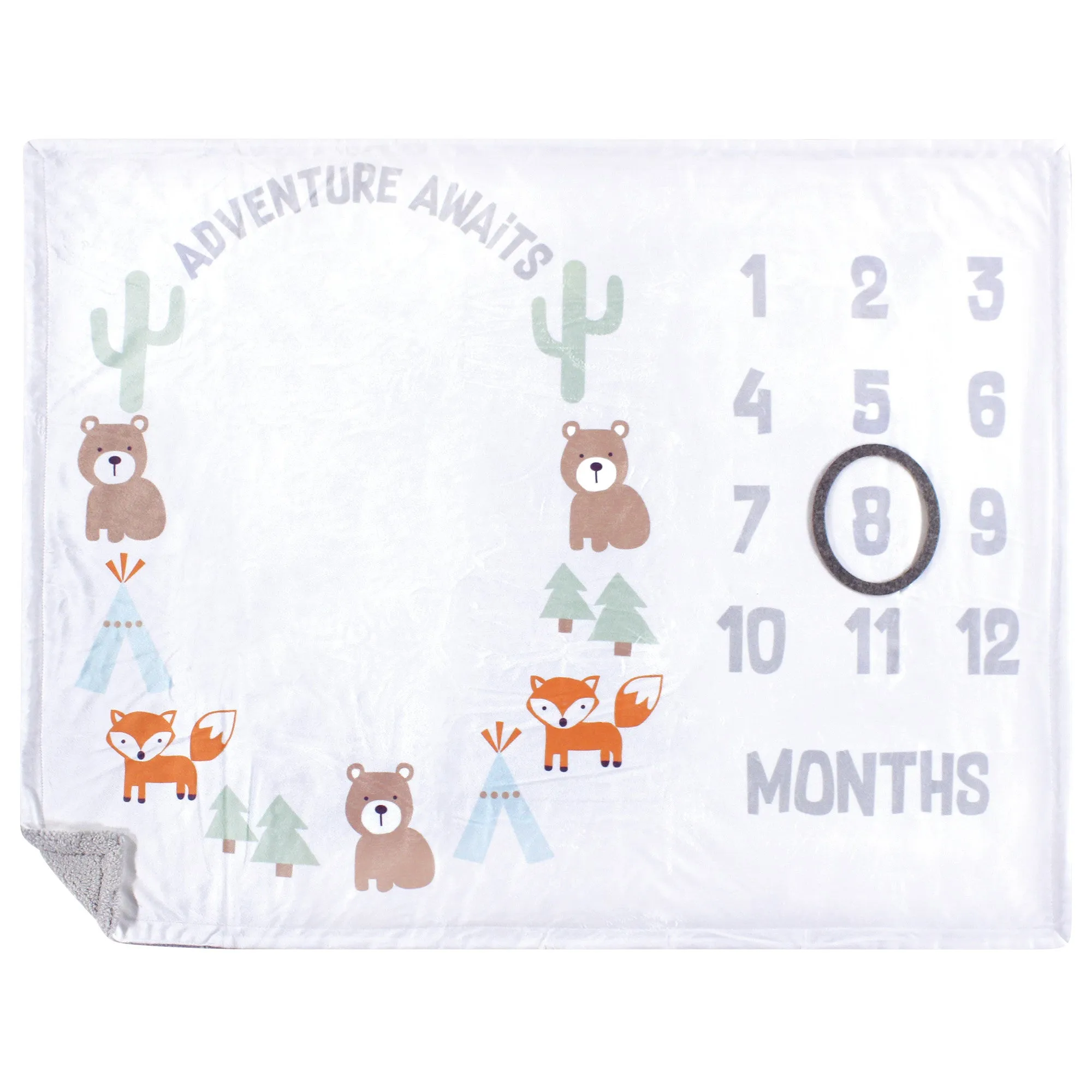 Hudson Baby Plush Holiday and Milestone Blanket, Adventure Awaits