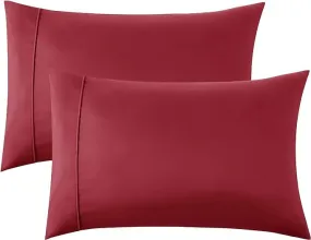 Hundur Store Pack of 2, Velvet Soft Throw Pillow Cushion with Wshable Cover Pillow Case, Home Decor Decorations for Sofa Couch Bed Chair (20x26 Inch, Red)