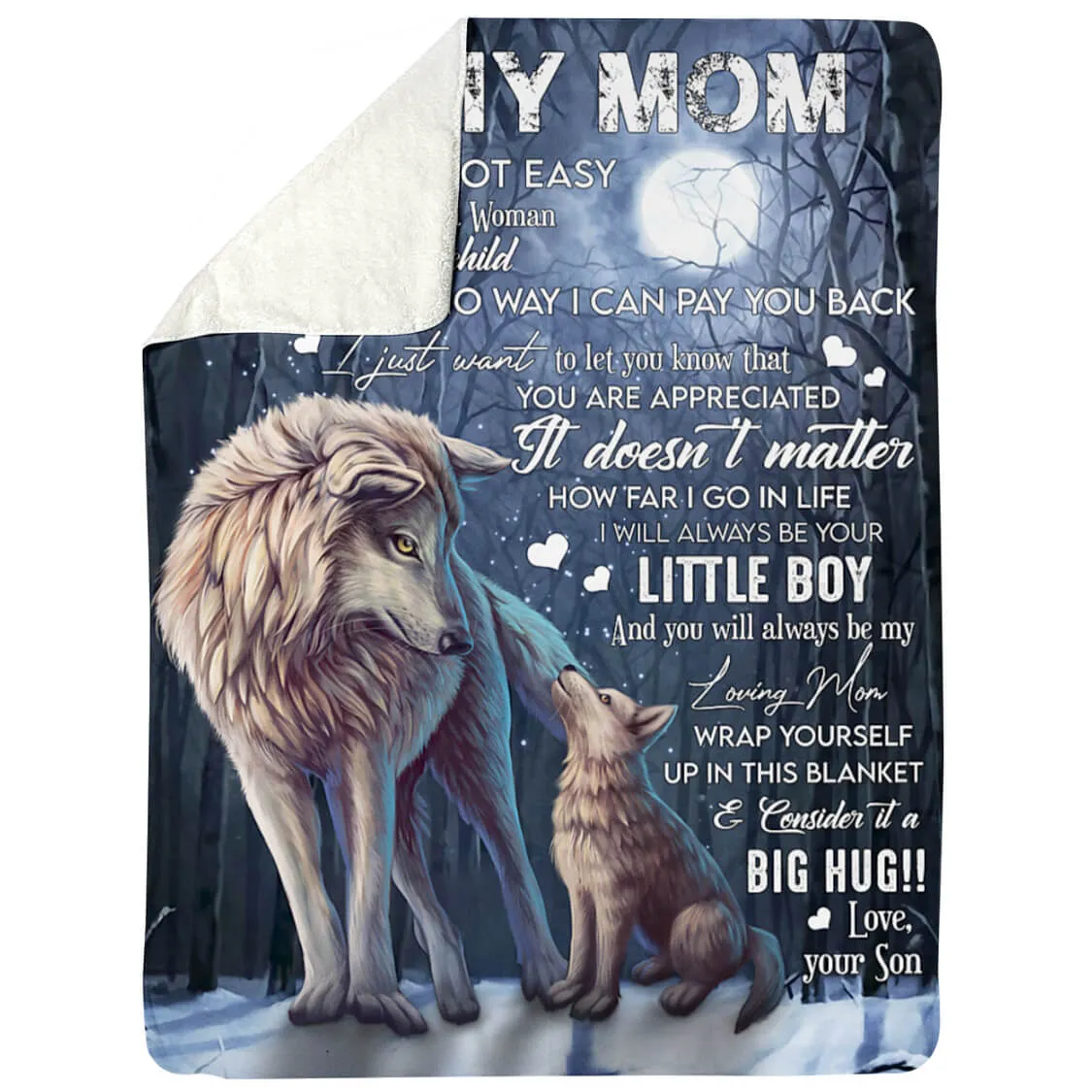 I Know It‘s Not Easy For Woman To Raise A Child Wolf A371 - Premium Blanket