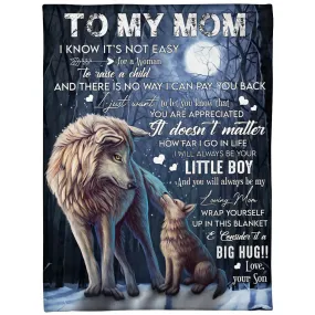 I Know It‘s Not Easy For Woman To Raise A Child Wolf A371 - Premium Blanket