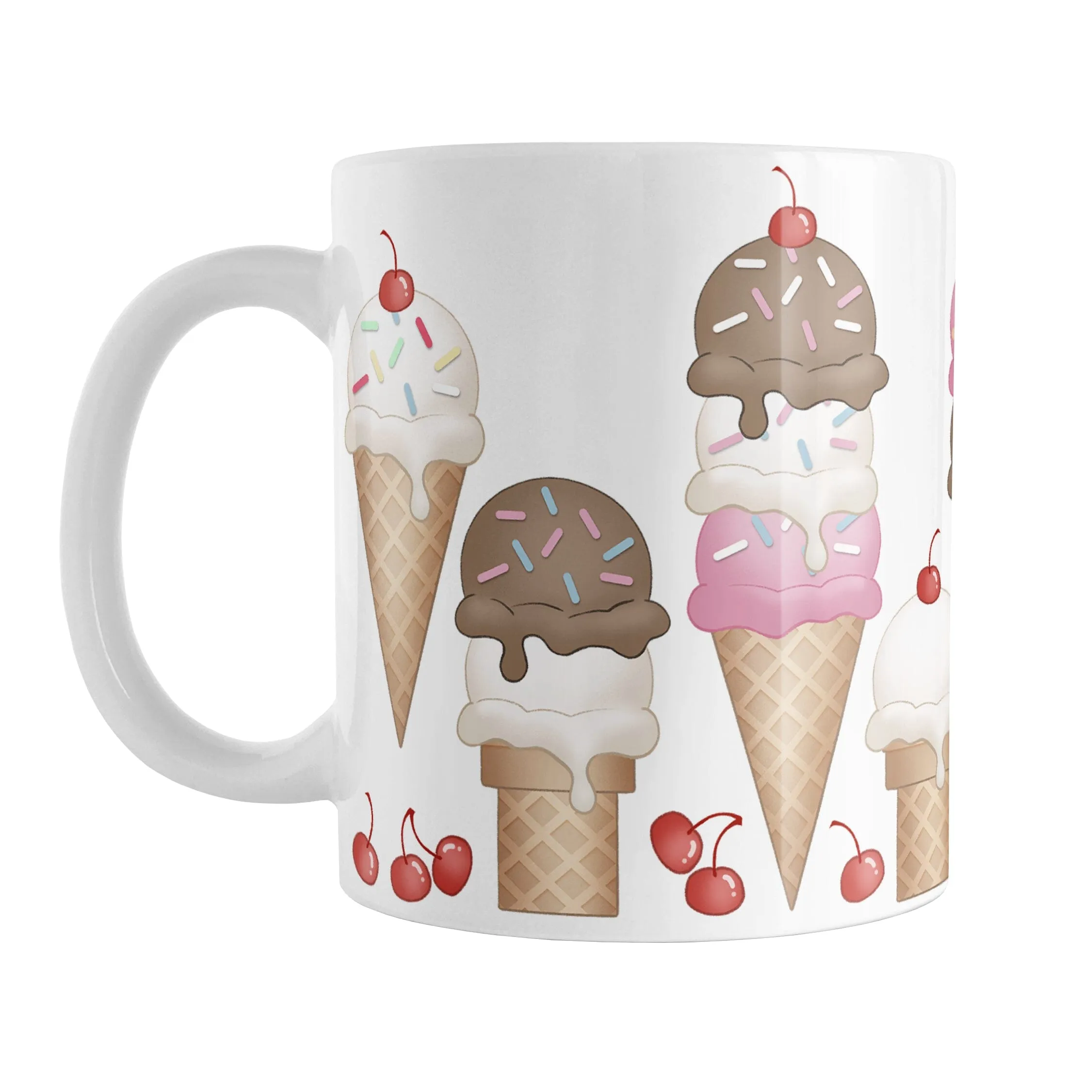 Ice Cream Cones and Cherries Mug