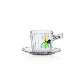 Ichendorf Greenwood coffee cup with saucer leaves