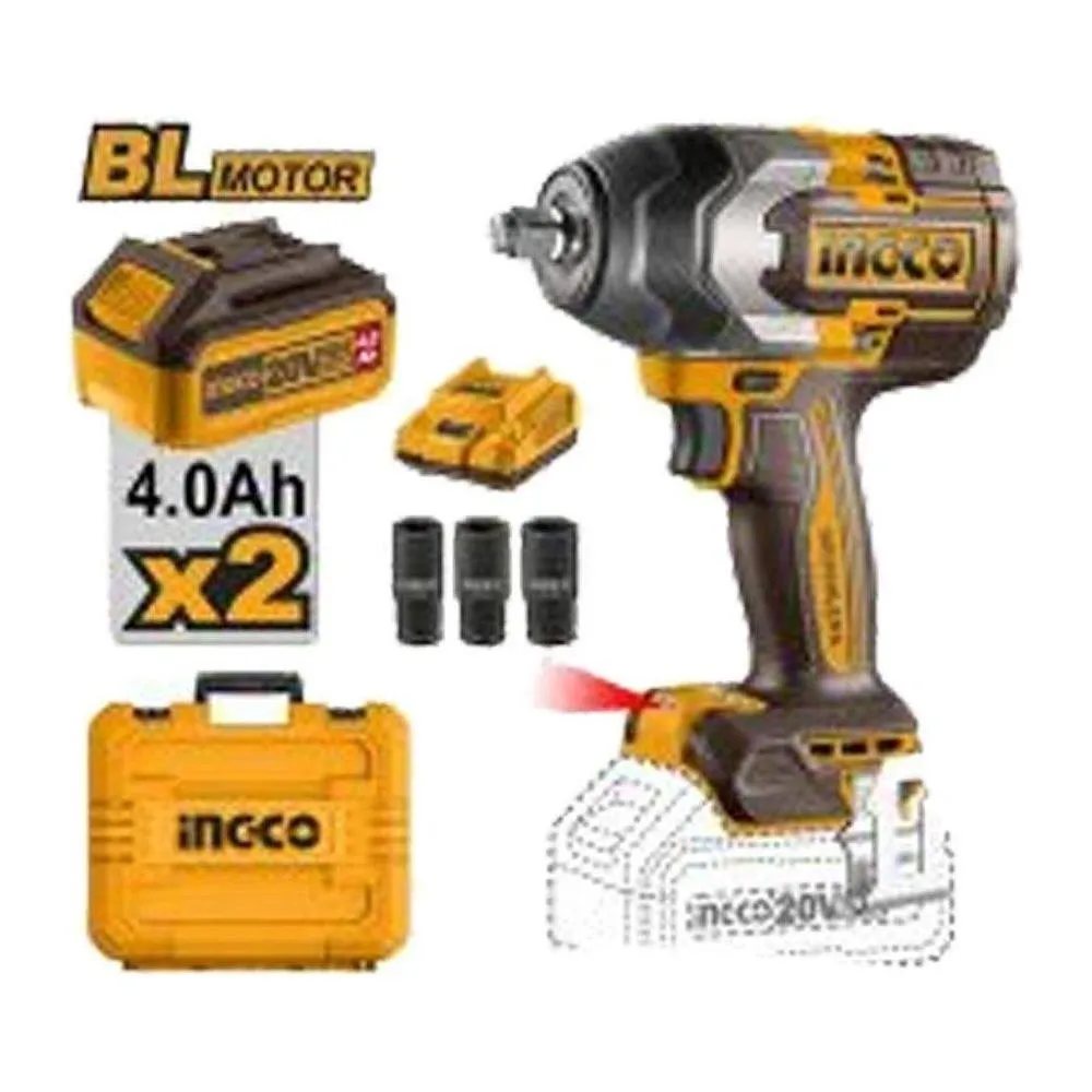 Ingco CIWLI2085 Li-Ion Impact Wrench 20V