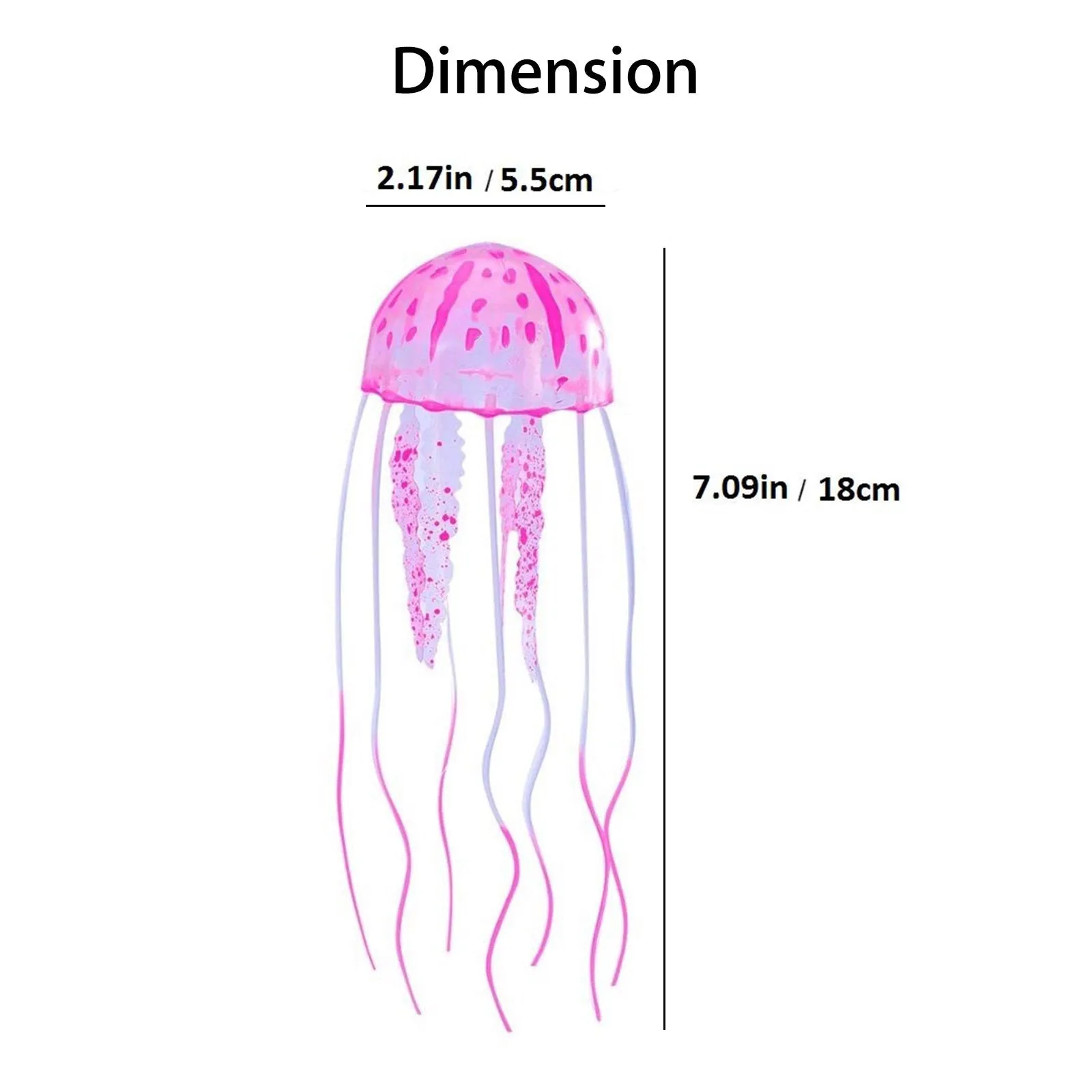 Jellyfish Aquarium Decorations, 4pcs Glowing